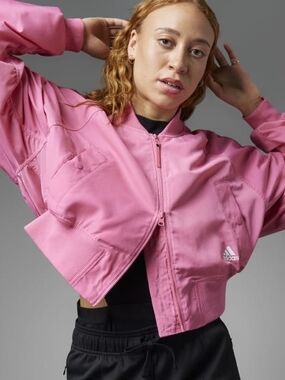 Adidas Collective Power Bomber Jacket cropped Pink